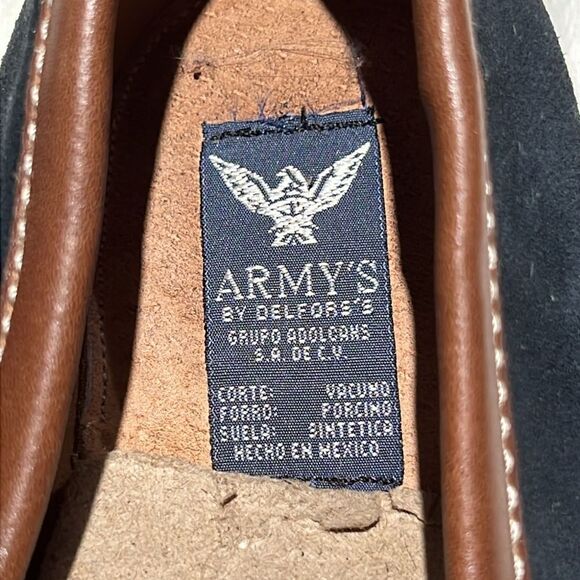 men’s army’s by DELFORS’S Navy blue suede‎ loafers Size 8.5. B79 main image 11